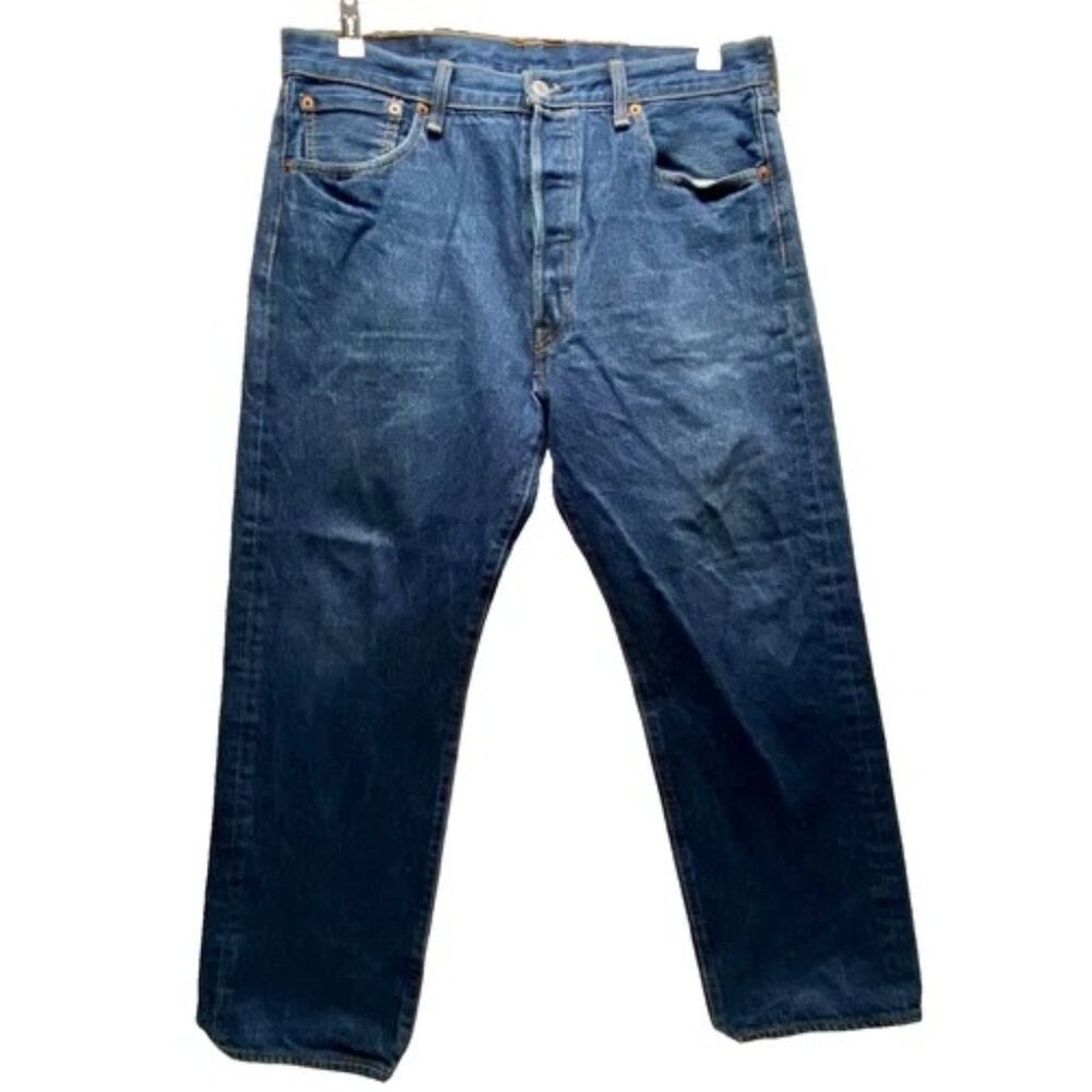 Vintage Levi’s 501XX Jeans Men's 36x30‎ Blue Straight Reg Dark Button Fly Denim